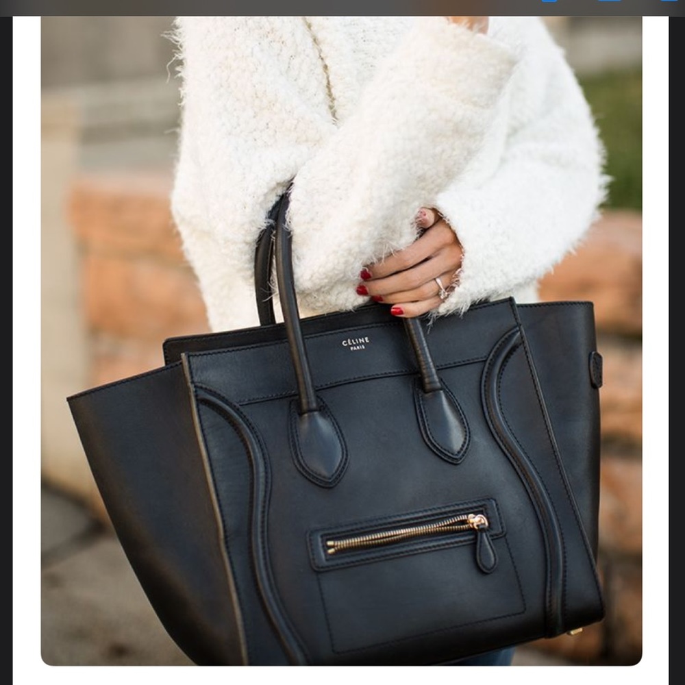 Celine Mini Luggage Handbag in Drummed Calfskin - Picture 2 of 8